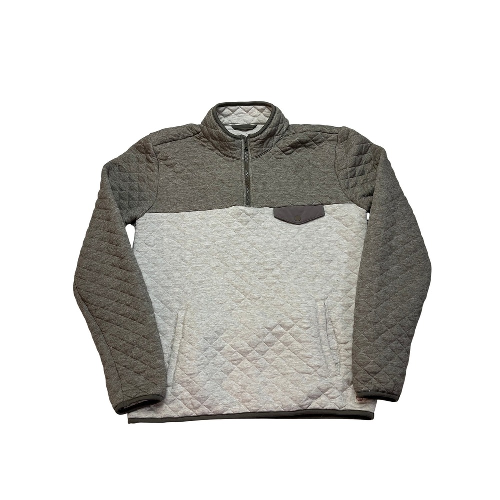Marine Layer Pullover Mens Medium Gray Corbet Quilted 1/4 Zip